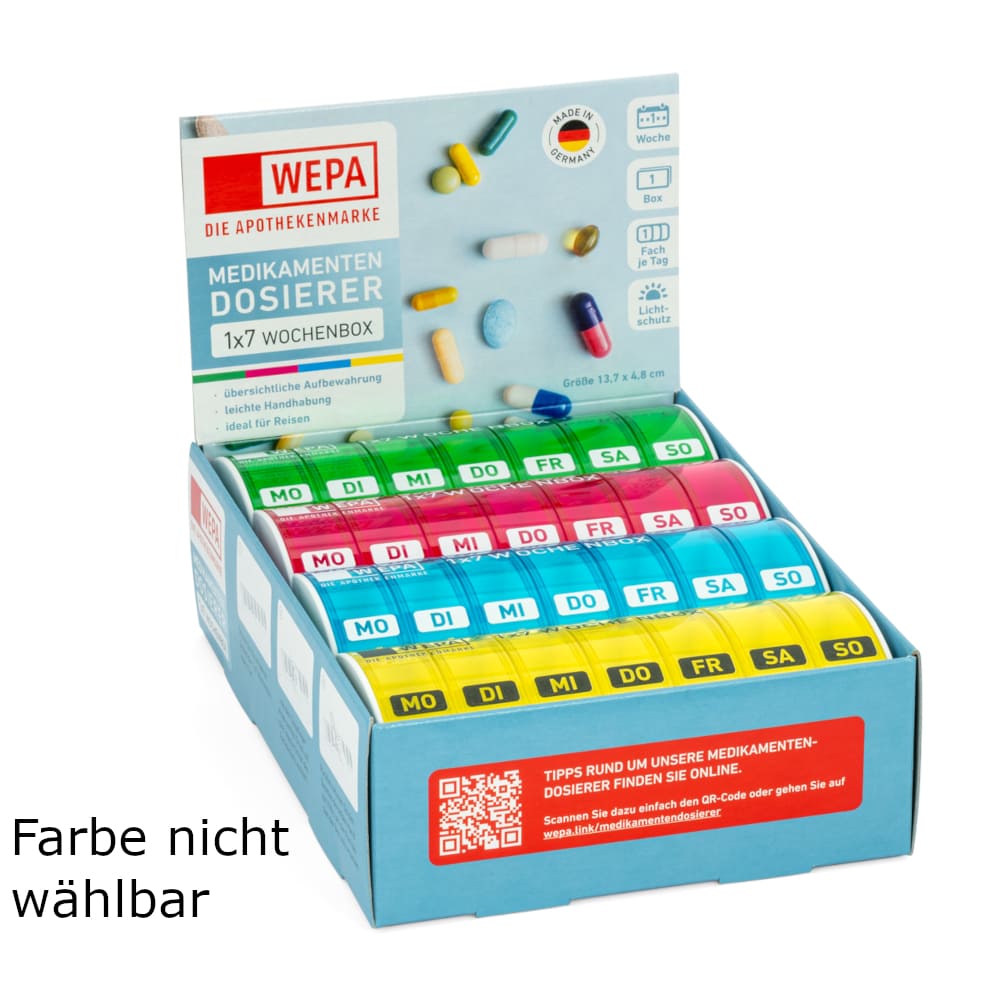 WEPA 1x7 Wochenbox farbig sortiert UV-Schutz+ 1 St