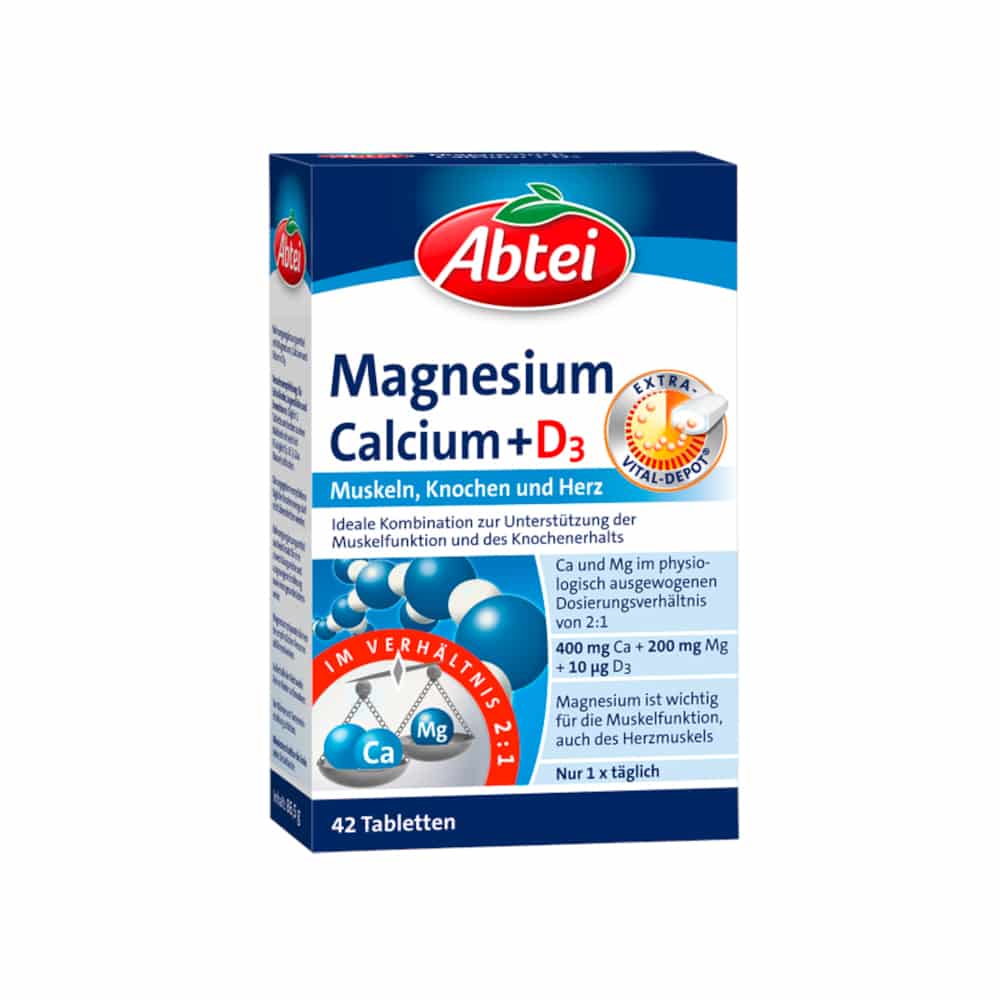 Abtei Magnesium Calcium + D3 42 St Tabletten