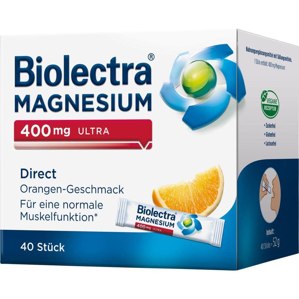 Biolectra MAGNESIUM 400mg ULTRA Direct Orange 40 St Pellets