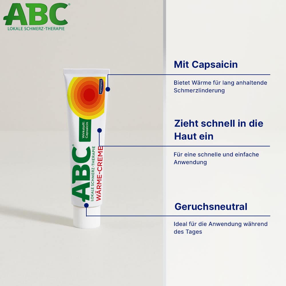ABC WÄRME-CREME Capsicum 0,75mg/g Hansaplast med 50 g Creme