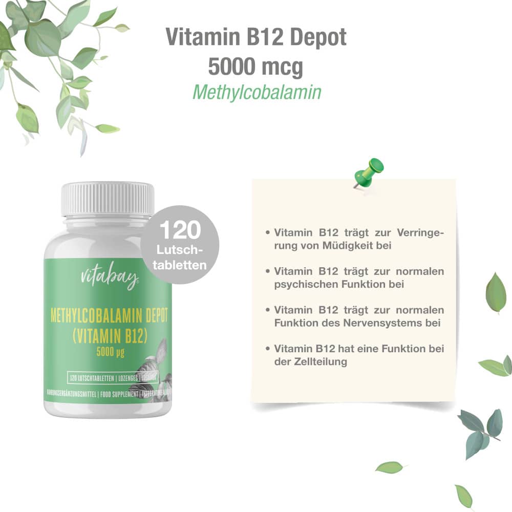 vitabay Vitamin B12 Depot 5000 µg 120 St Lutschtabletten