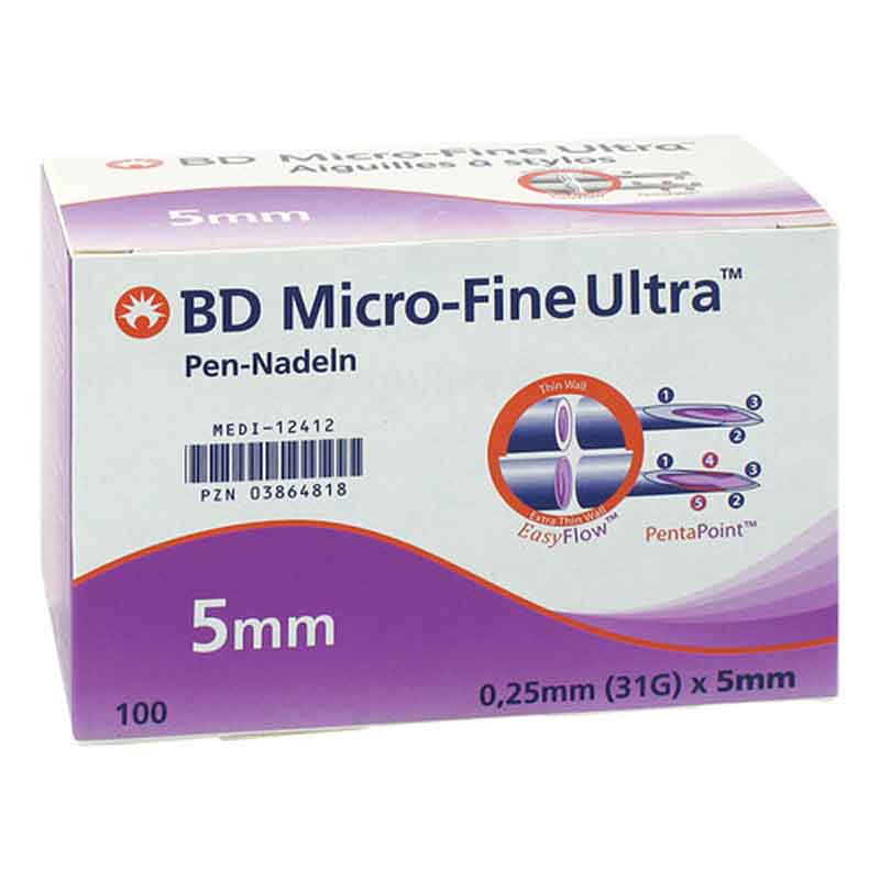 BD MICRO-FINE ULTRA Pen-Nadeln 0,25x5 mm 100 St Kanüle