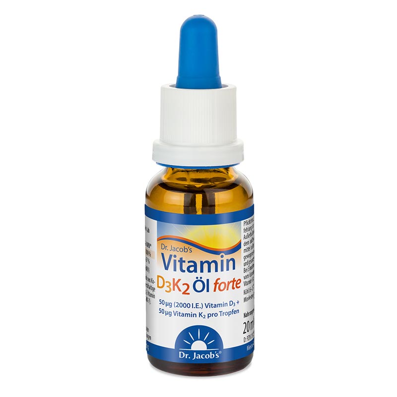Dr. Jacob's Vitamin D3K2 Öl forte 2000 IE D3+K2 hochdosiert