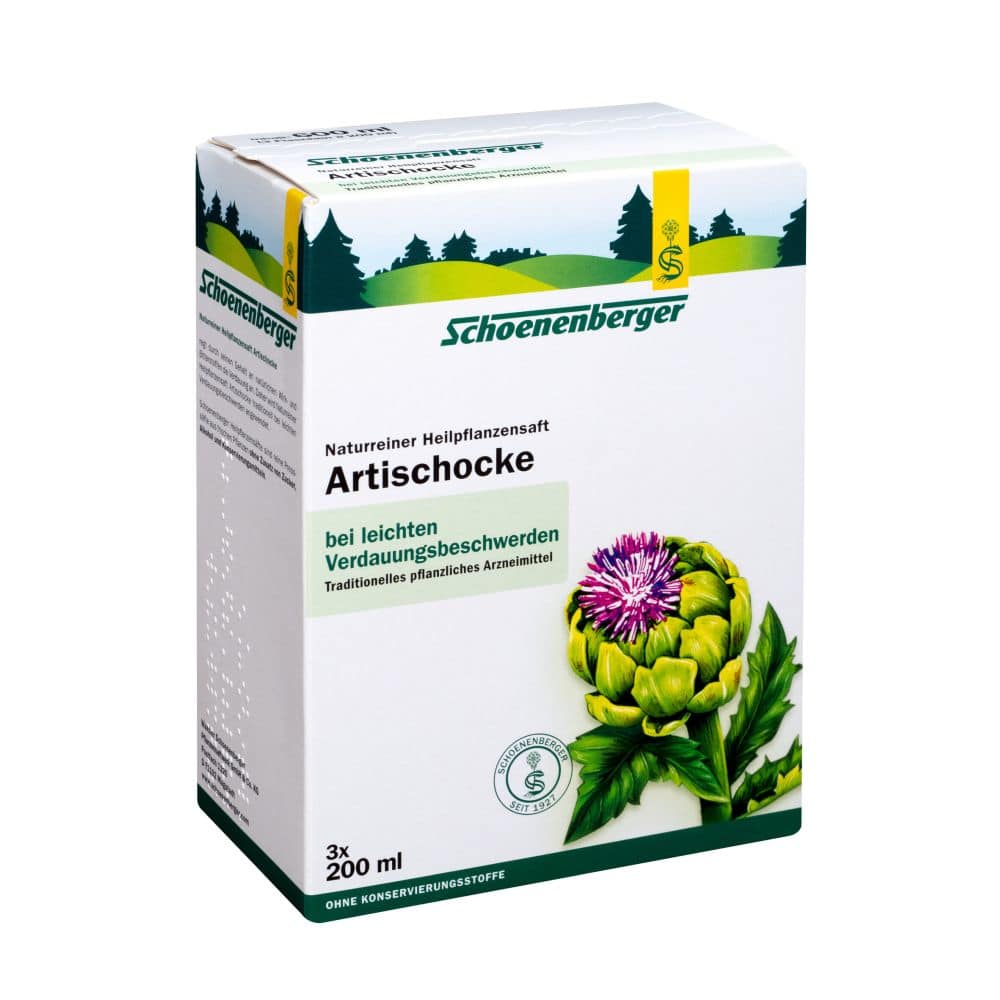 Schoenenberger Artischocke Naturreiner Heilpflanzensaft  3X200 ml Saft