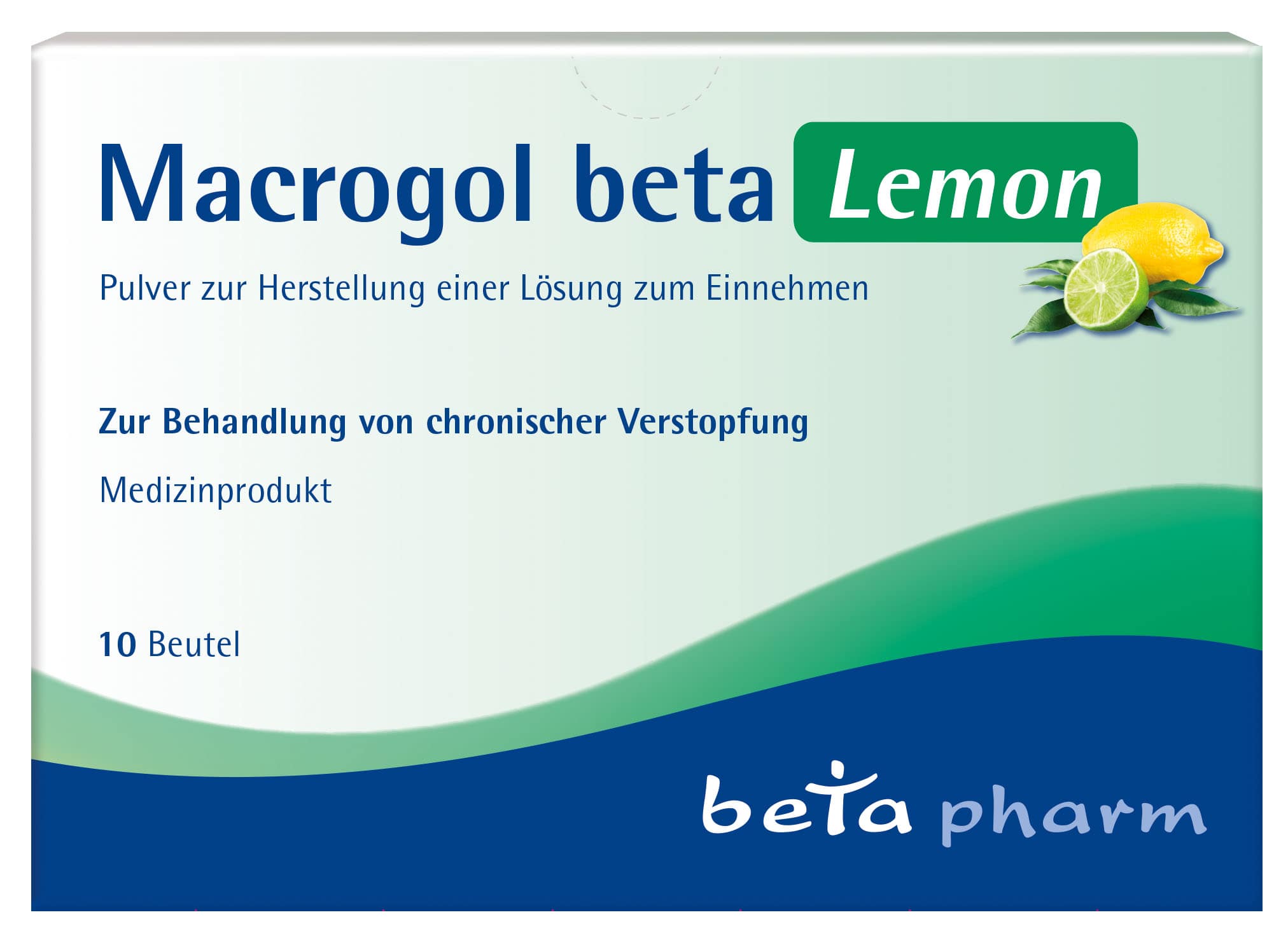 Macrogol beta Lemon 10 St Pulver zur Herstellung einer Lösung zum Einnehmen