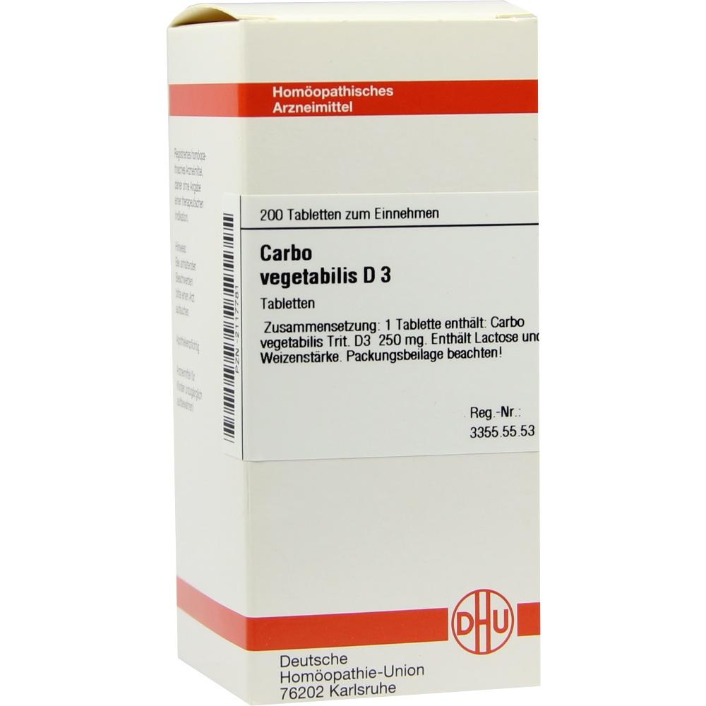 CARBO VEGETABILIS D 3 Tabletten 200 St Tabletten
