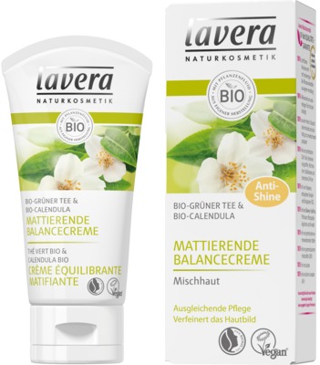 Lavera mattierende Balancecreme Grüner Tee 50 ml Creme