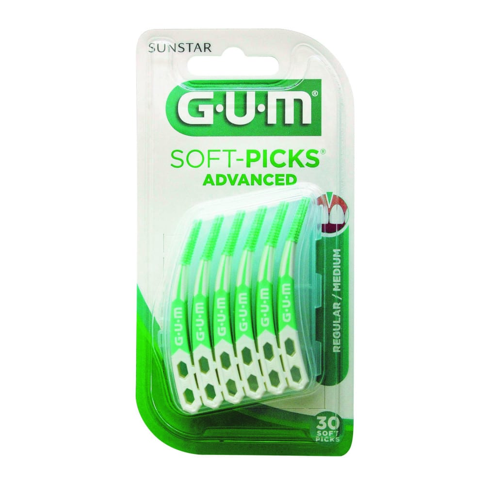 GUM Soft-Picks Advanced regular+Reise-Etui 30 St Zahnbürste