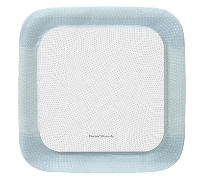 Biatain Silicone Ag Schaumverband 10 x 10 cm 5 St Verband