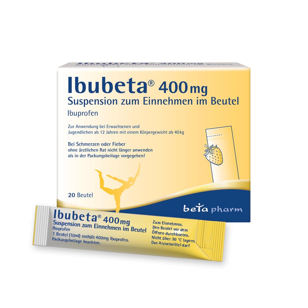Ibubeta 400mg 20 St Suspension zum Einnehmen