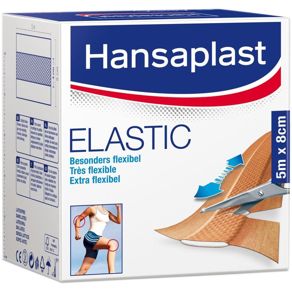 Hansaplast ELASTIC Pflaster 8cm x 5m 1 St Pflaster