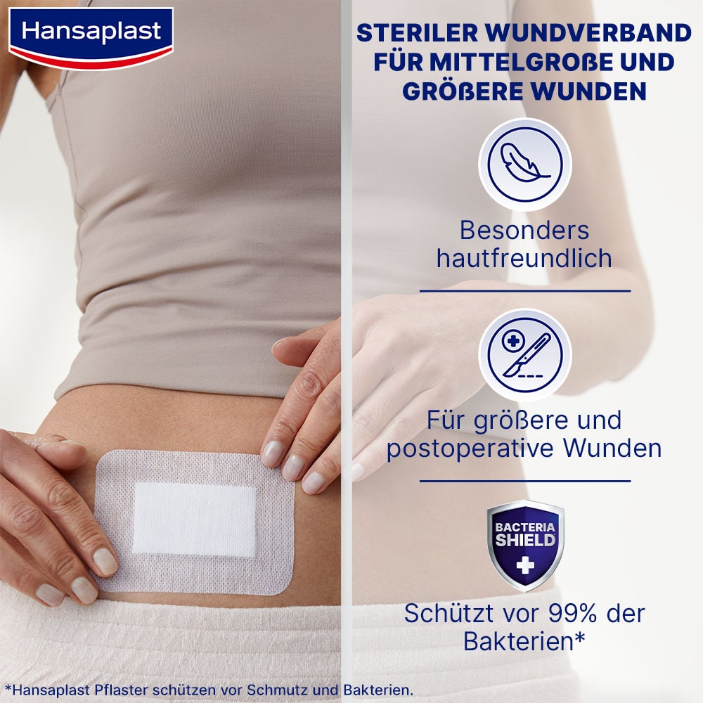 Hansaplast SENSITIVE XXL 8x10cm 5 St Pflaster