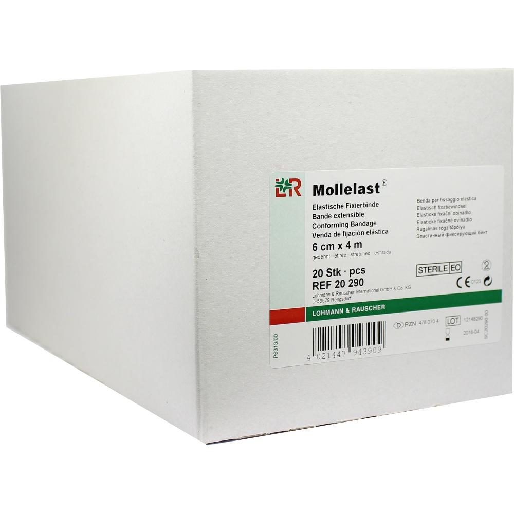 MOLLELAST Binden 6 cmx4 m steril einz.verpackt 20 St Binden
