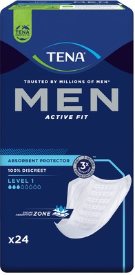 TENA MEN ACTIVE FIT LEVEL 1 Absorbent Protector 24 St