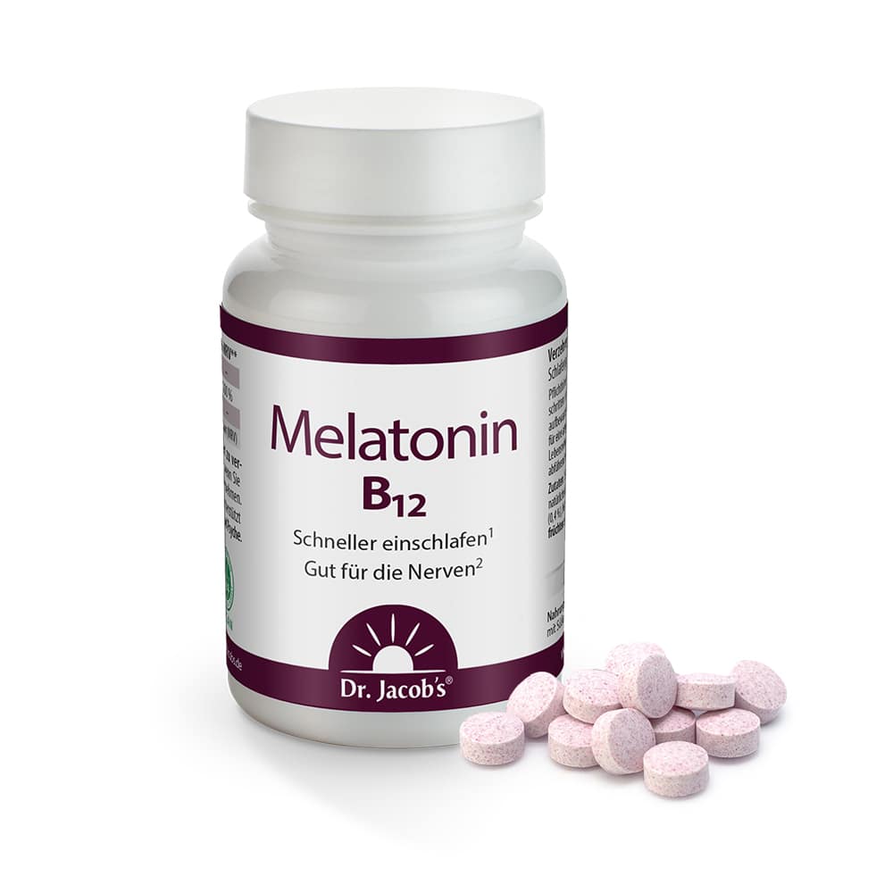 Dr. Jacob's Melatonin B12 60 Lutschtabletten 1 mg vegan
