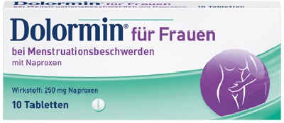 Dolormin für Frauen bei Regelschmerzen mit Naproxen, 10 Stück