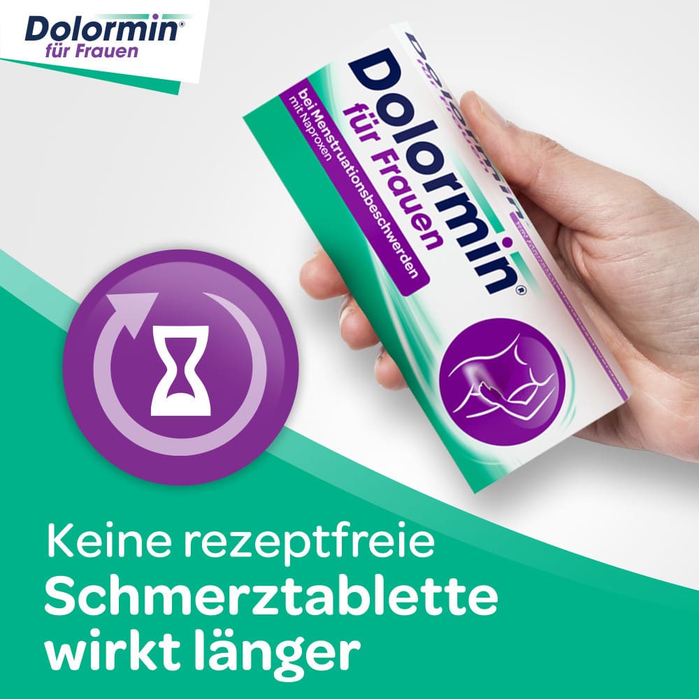 Dolormin für Frauen bei Regelschmerzen mit Naproxen, 10 Stück