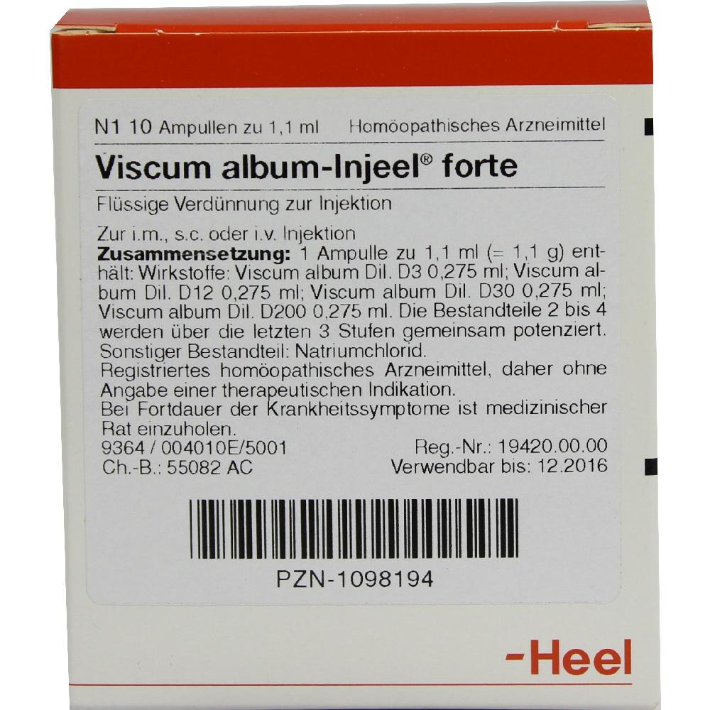 VISCUM ALBUM INJEEL forte Ampullen 10 St Ampullen