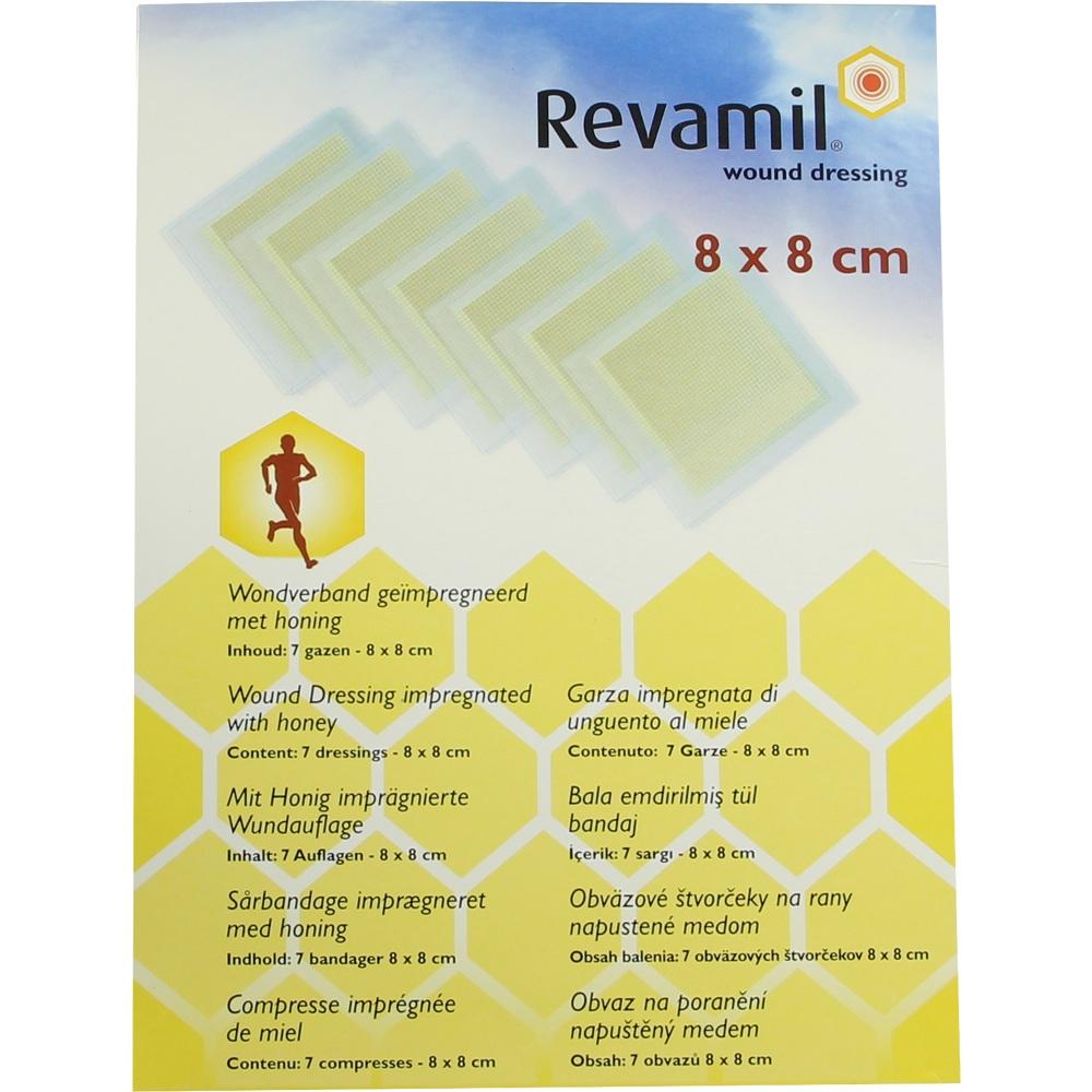 Revamil Wundkompresse 8 x 8cm mit Honig 7 St Verband