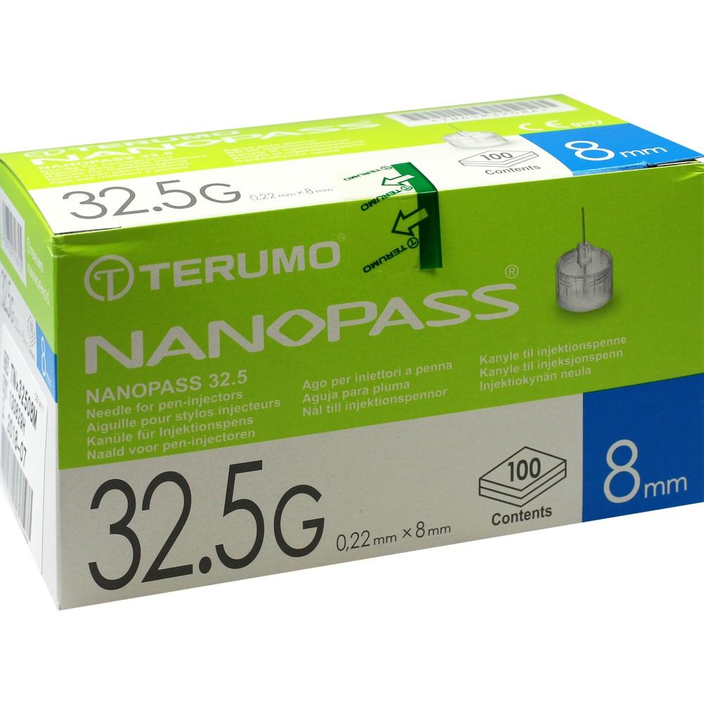 TERUMO NANOPASS 32,5 Pen Kanüle 0,22x8 mm 100 St Kanüle