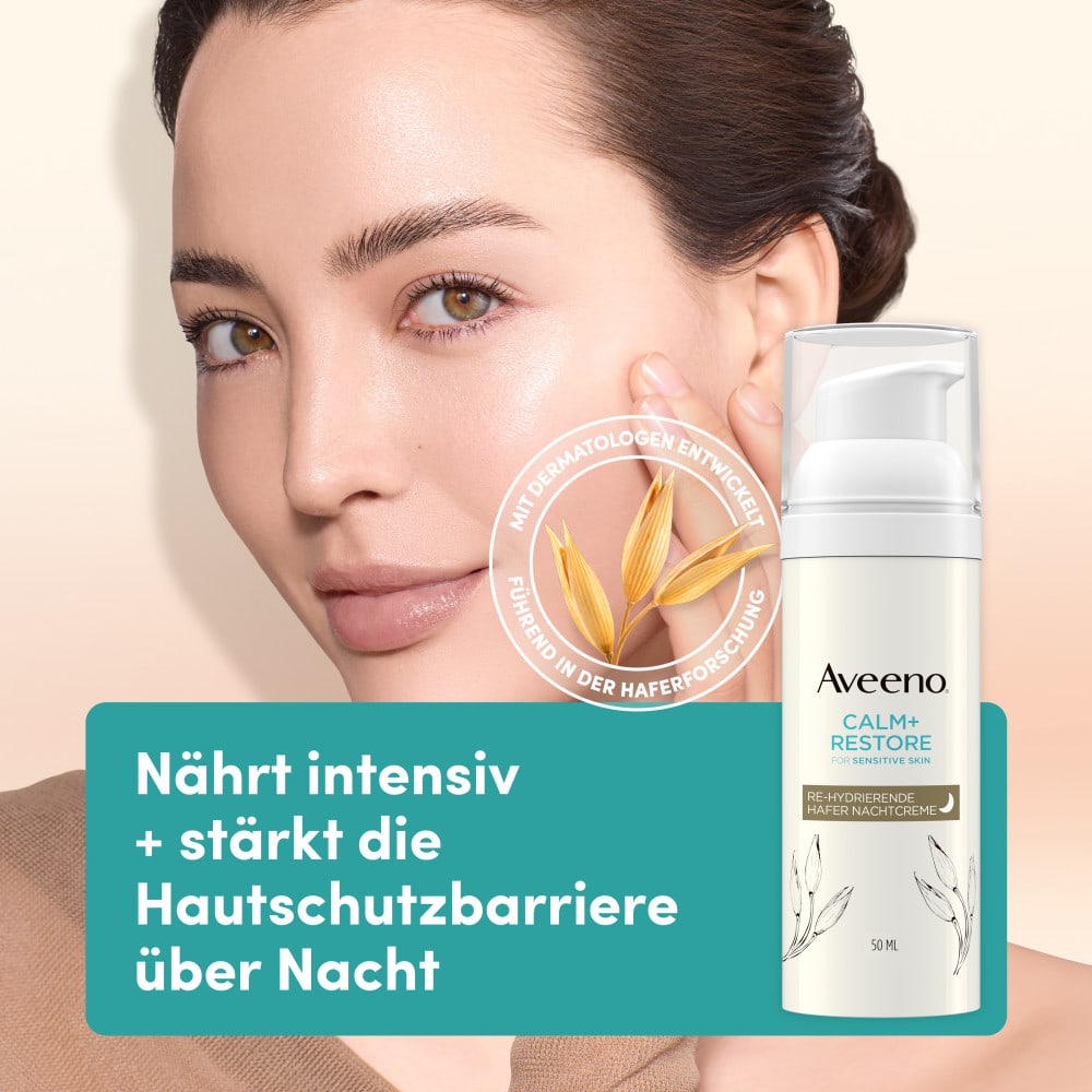 Aveeno CALM+RESTORE Re-Hydrierende Hafer Nachtcreme 50 ml Nachtcreme