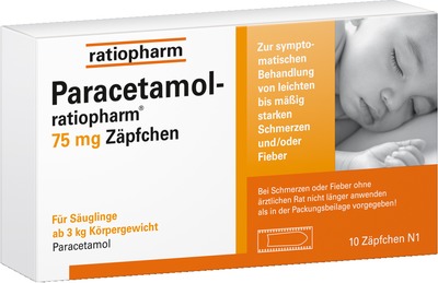 Paracetamol-ratiopharm 75mg 10 St Suppositorien