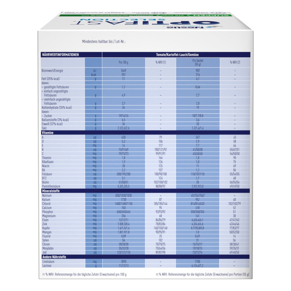 OPTIFAST SELECTION SUPPEN 8X55 g Pulver