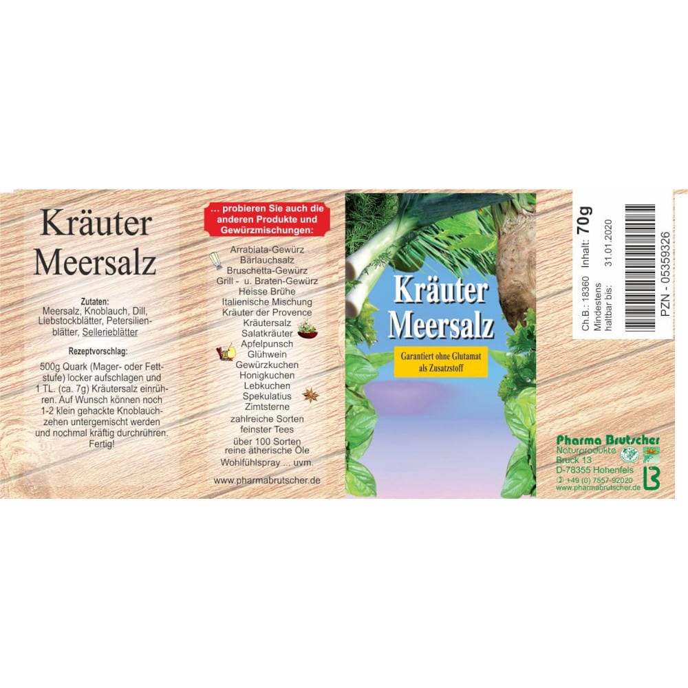 Kräuter Meersalz 70 g 70 g Salz