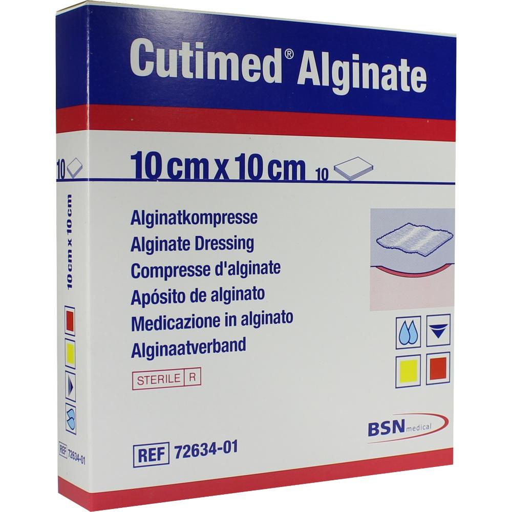 CUTIMED Alginate Alginatkompressen 10x10 cm 10 St Kompressen