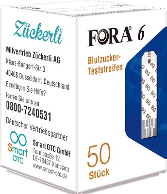FORA 6 Blutzucker-Teststreifen 50 St Teststreifen