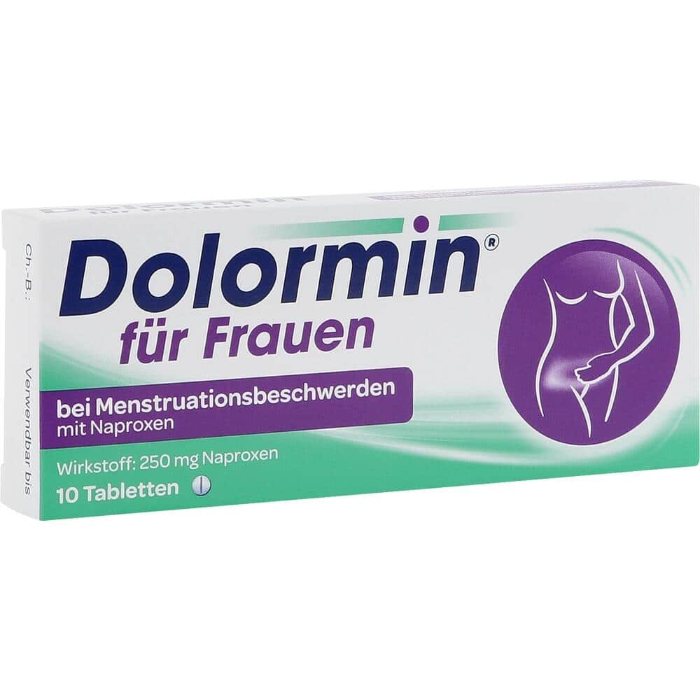 Dolormin für Frauen bei Regelschmerzen mit Naproxen, 10 Stück