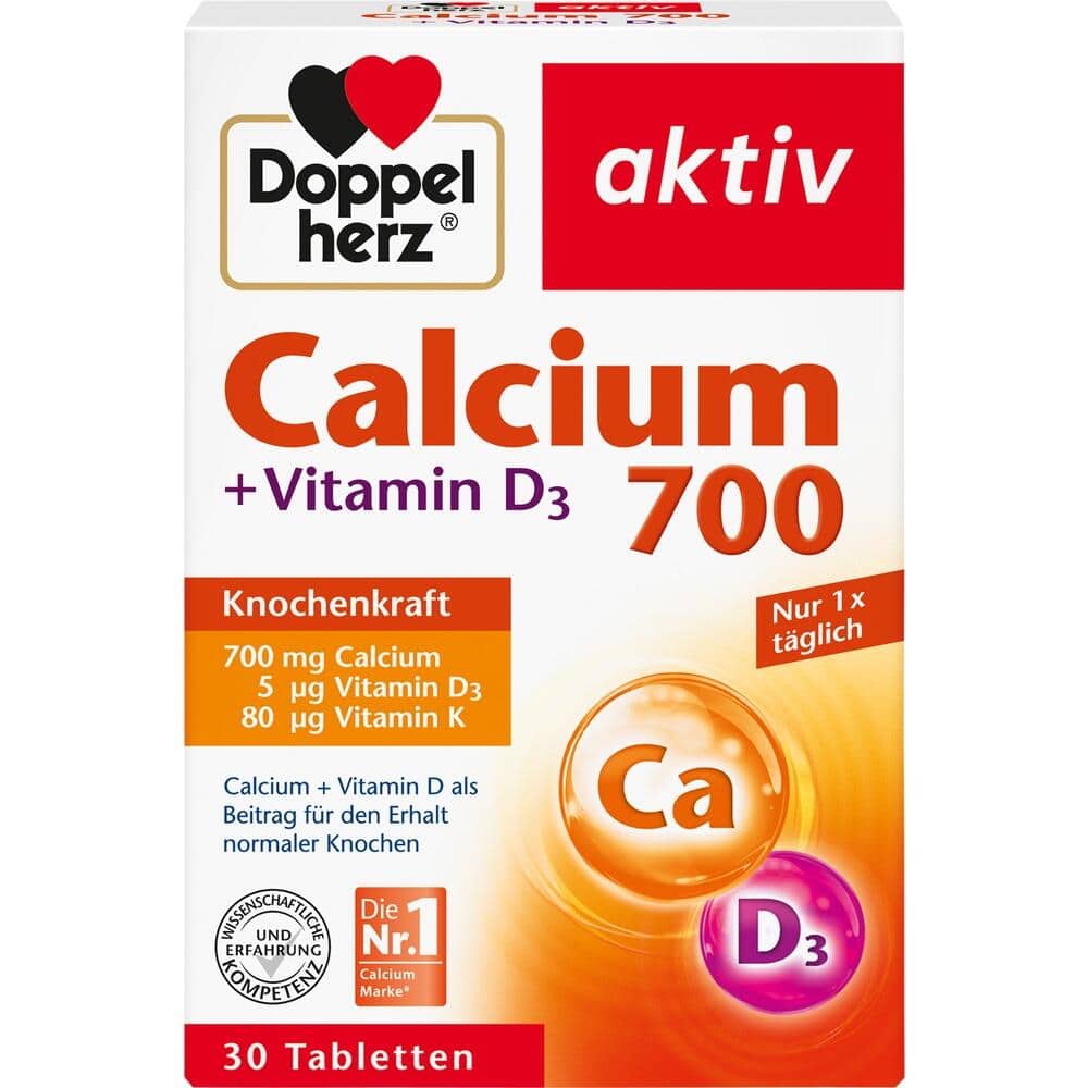 Doppelherz aktiv Calcium 700 + Vitamin D3 30 St Tabletten