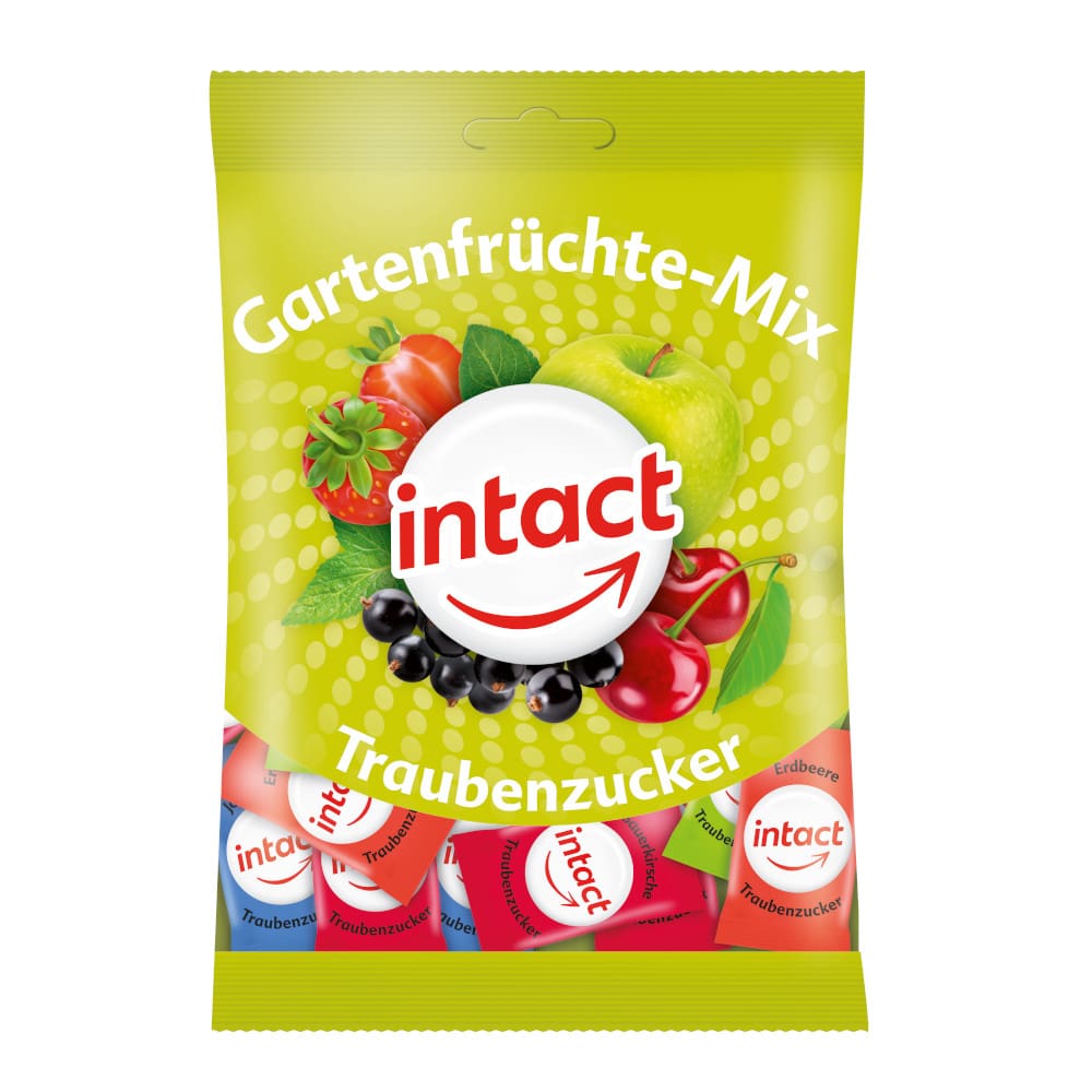 intact Gartenfrüchte-Mix Traubenzucker 75 g Bonbons