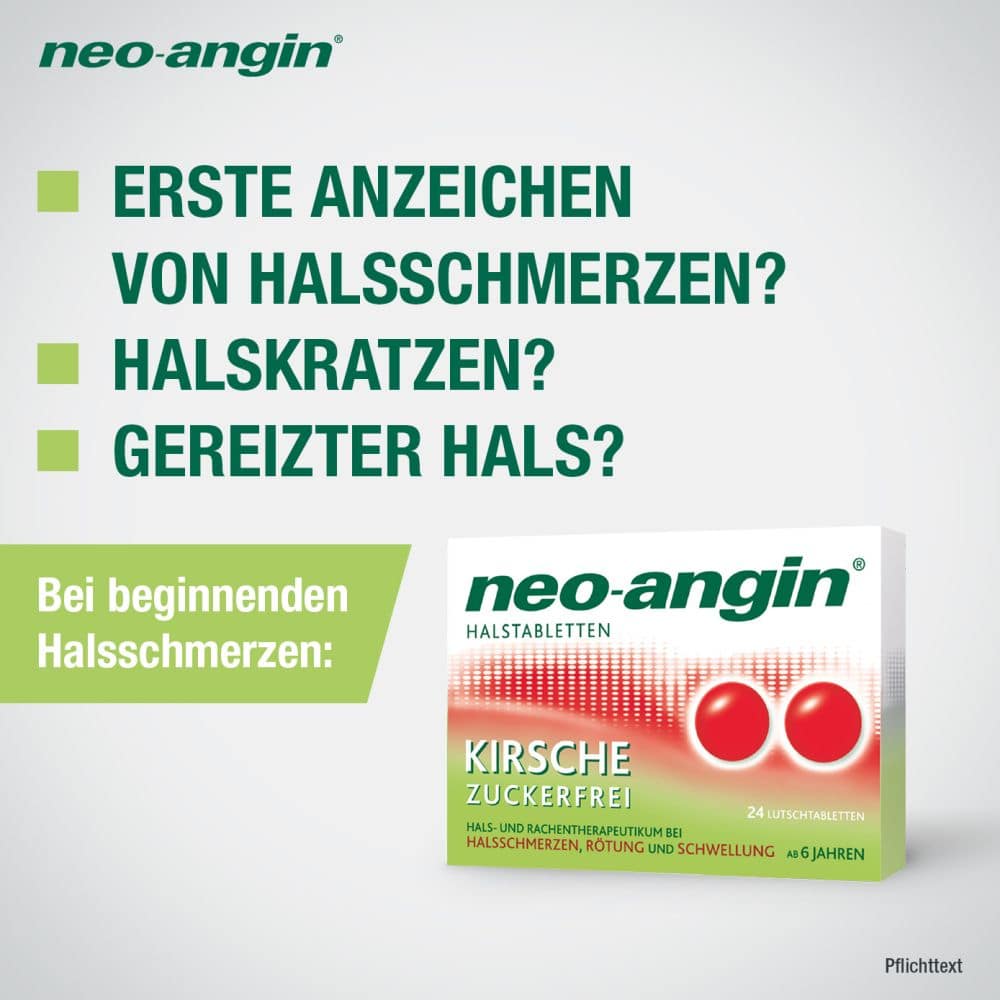 neo-angin HALSTABLETTEN KIRSCHE ZUCKERFREI Doppelpack 2X24 St Lutschtabletten
