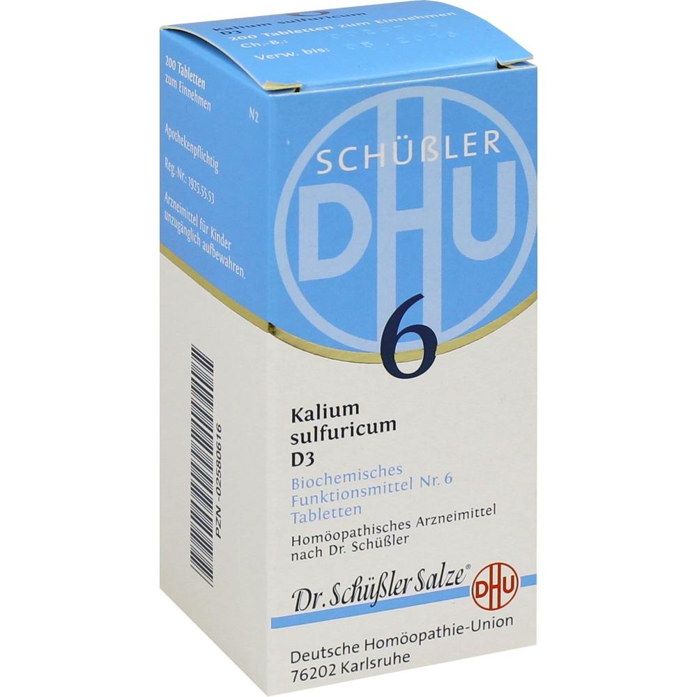 DHU Schüßler-Salz Nr. 6 Kalium sulfuricum D3  200 St Tabletten