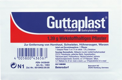 Guttaplast Wirkstoffhaltiges Pflaster 6 x 9cm 1 St Pflaster