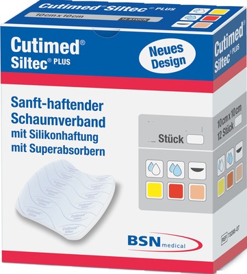 CUTIMED Siltec Plus Schaumverb.20x20 cm haftend 6 St Kompressen
