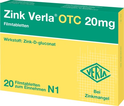 Zink Verla OTC 20mg 20 St Filmtabletten