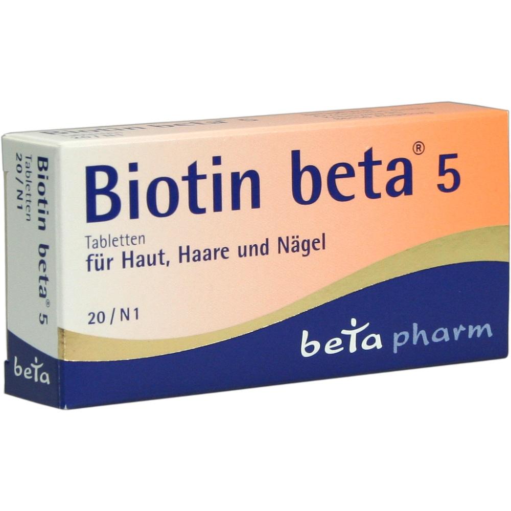 BIOTIN BETA 5 Tabletten 20 St Tabletten