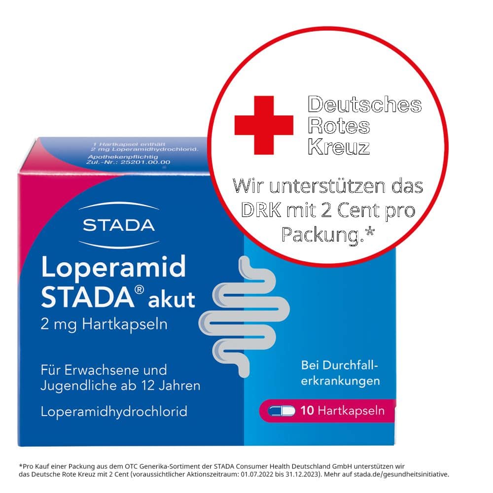 Loperamid STADA akut 2 mg 10 St Hartkapseln