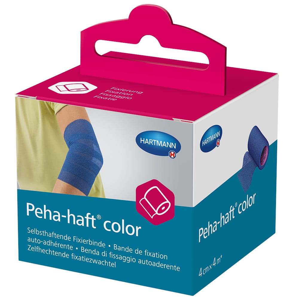 PEHA-HAFT Color Fixierbinde latexf.4 cmx4 m blau 1 St Binden