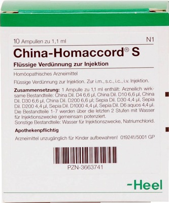 CHINA HOMACCORD S Ampullen 10 St Ampullen