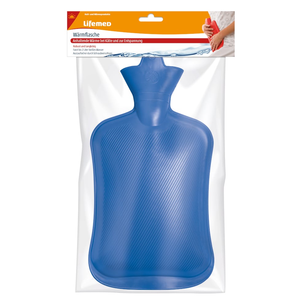 LifemeD Wärmflasche 2 L blau 1 St