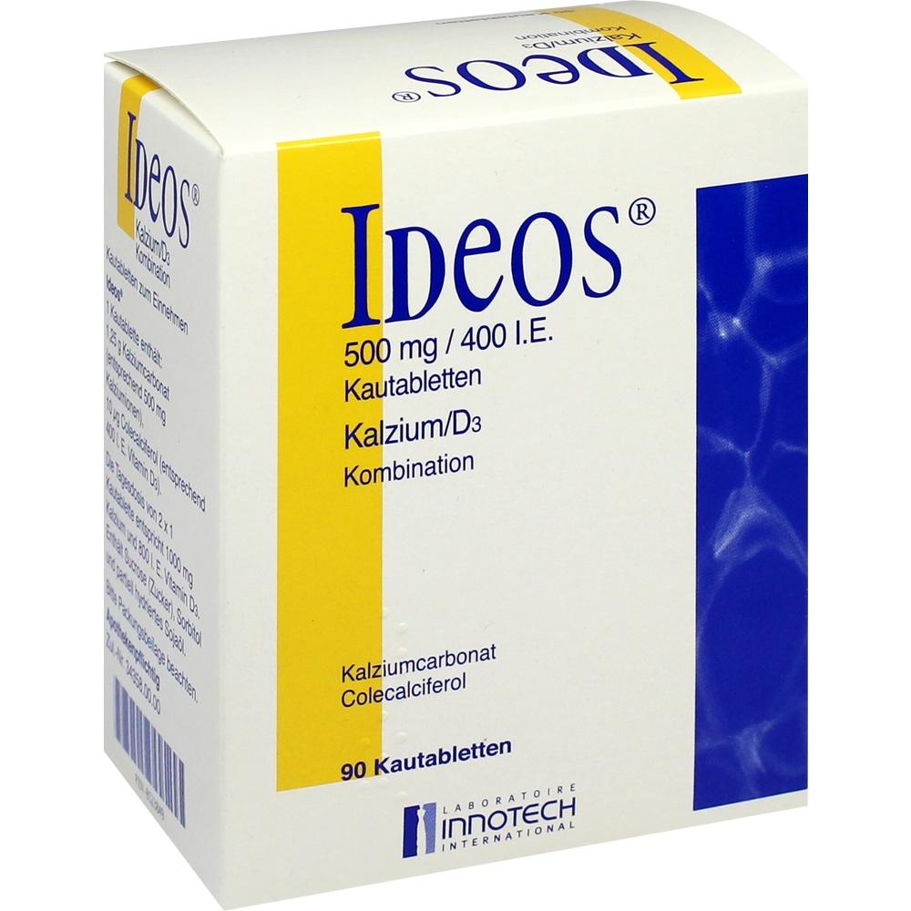 IDEOS Kalzium/D3 500mg/400 I.E. 90 St Kautabletten