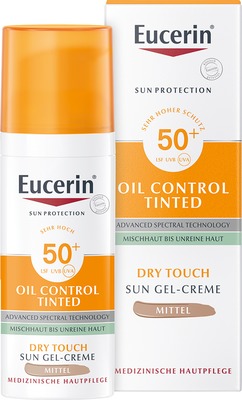 Eucerin OIL CONTROL TINTED FACE SUN GEL CREME LSF 50+ MITTEL 50 ml Creme