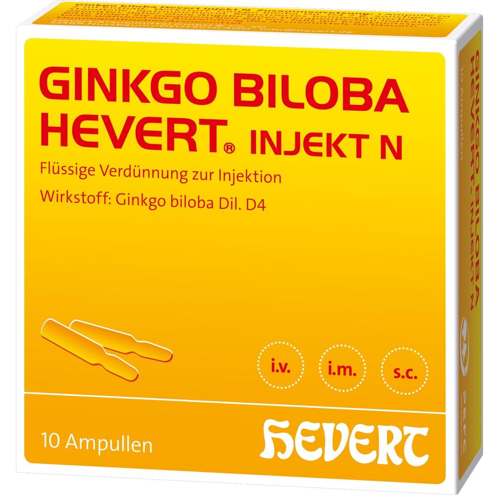 GINKGO BILOBA HEVERT INJEKT N 10 St Ampullen