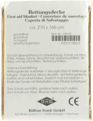 RETTUNGSDECKE KFZ 160x210 cm gold/silber 1 St