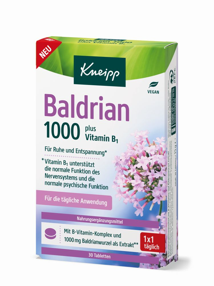 Kneipp Baldrian 1000 plus Vitamin B1 30 St Tabletten