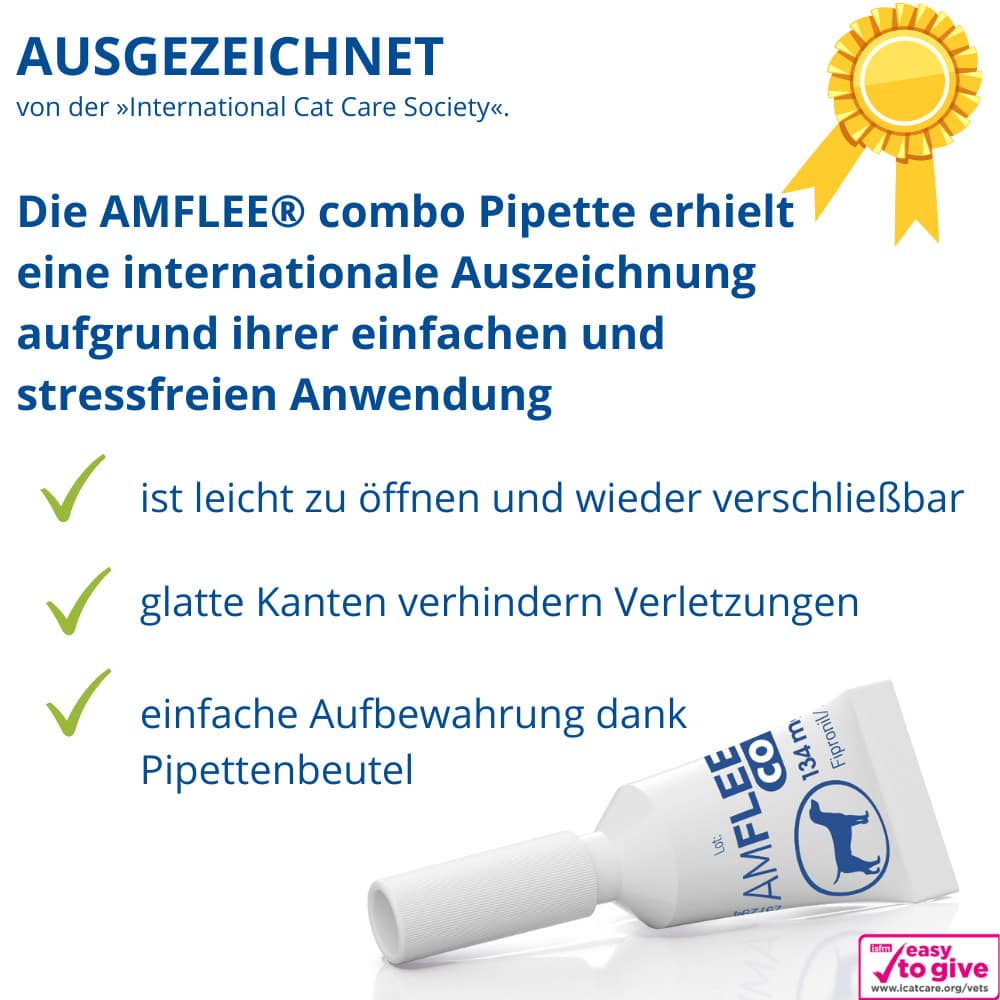 Amflee combo 67mg Lösung zum Auftropfen für kleine Hunde 2-10 kg 3 St Lösung