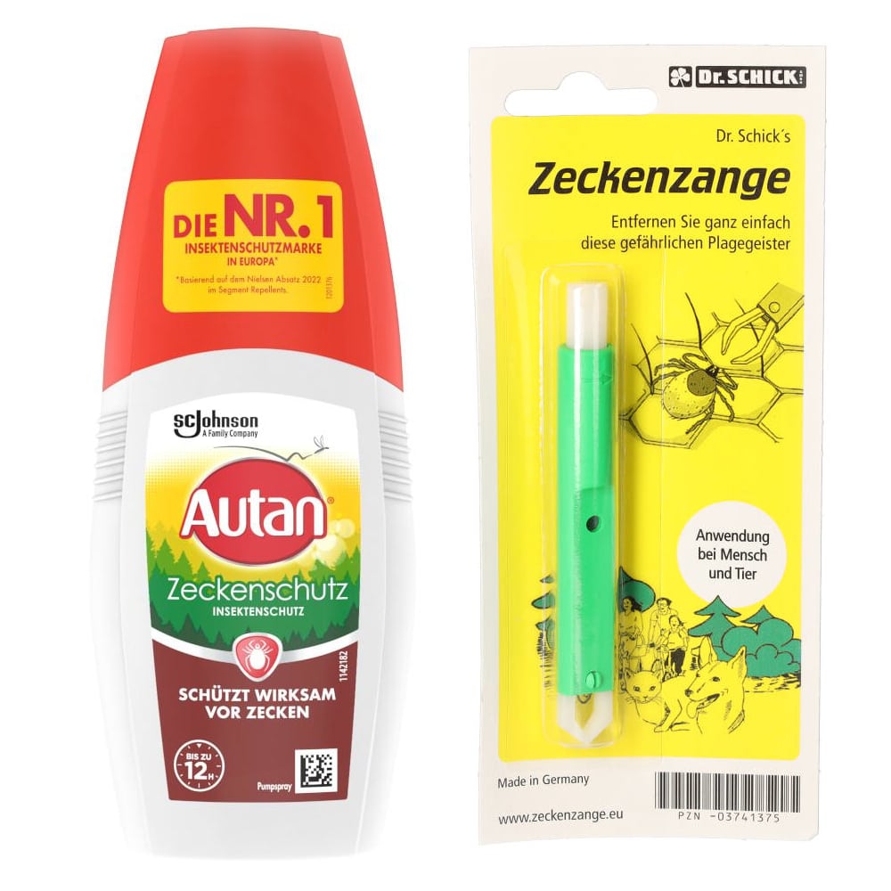 Autan Zeckenschutz Spray + Zeckenzange Set 1 St Sparset